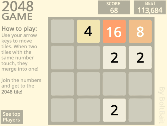 2048 Number Puzzle Game - Kids Math Challenge